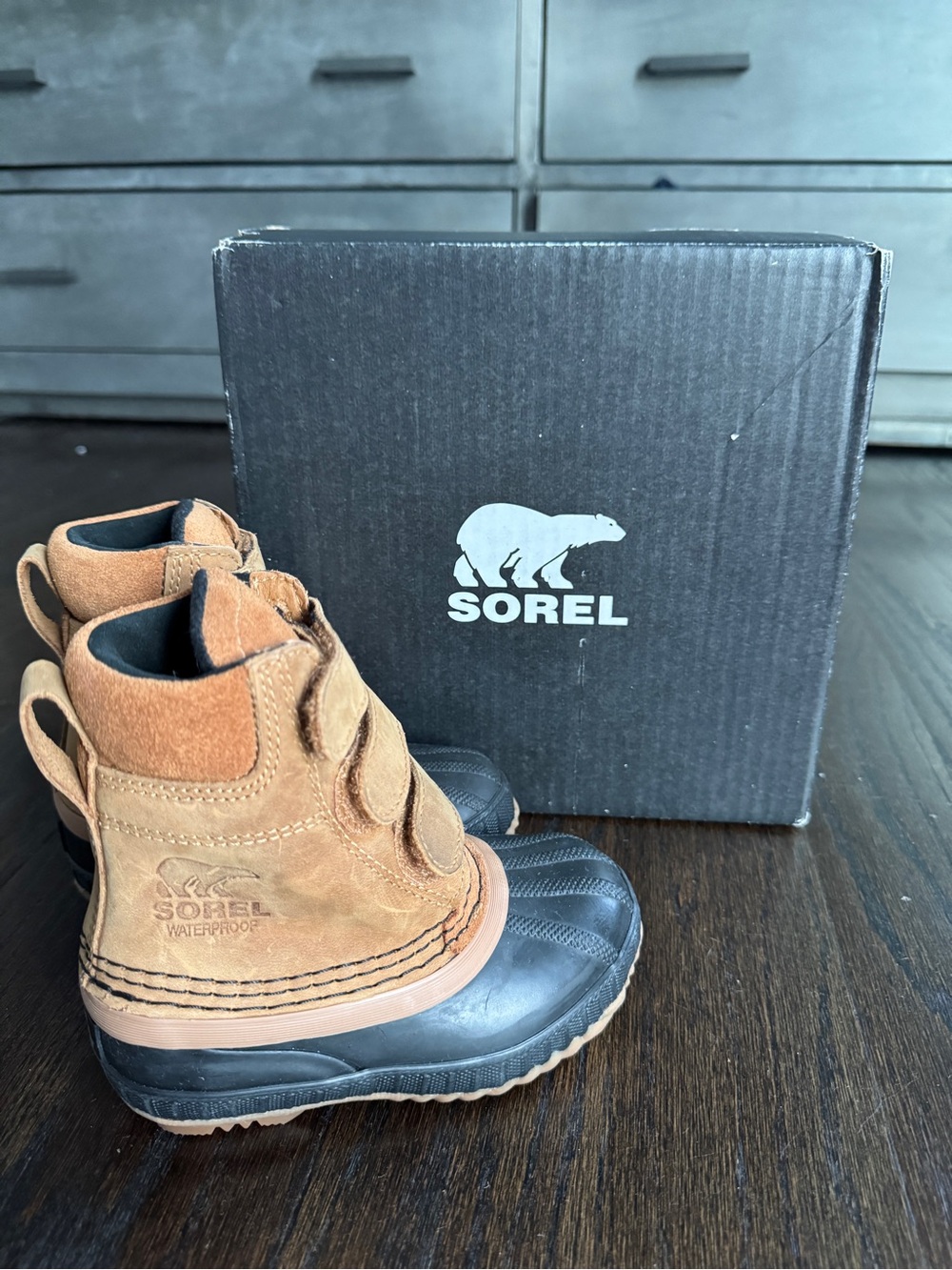 Sorel Kids Brown and Black Waterproof Winter Boots